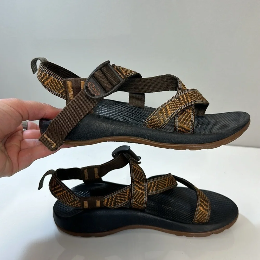 Chaco Z1 Ecotread Orange Strappy Sandals Size 3